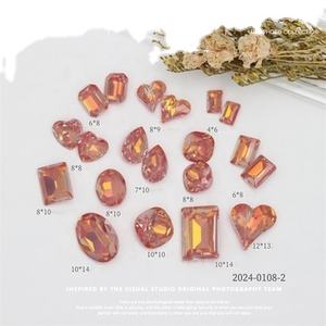 K9 lujo cristal rojizo <span class=keywords><strong>Pastel</strong></span> Mocha <span class=keywords><strong>uñas</strong></span> piedras alta calidad 3D diamante vidrio calcomanías amor corazón diamantes de imitación arte de <span class=keywords><strong>uñas</strong></span> - Product Image 2