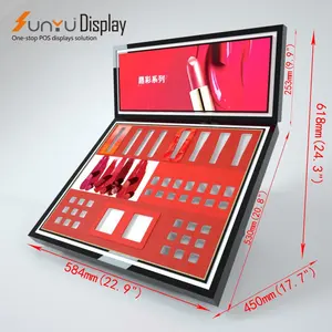 Kostenlose Design benutzer definierte Arbeits platte Acryl kosmetischen Lippenstift Display Stand