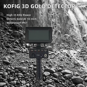 كاشف الذهب ثلاثي الأبعاد طويل المدى KOFIG AKS PLUS مع حزام ناقل 10 بوصات، حساسية عالية، تصنيف IP67، مدى 15-20 متر، مصنوع من البلاستيك الأسود ABS - Product Image 2