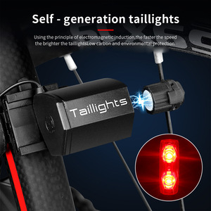 Feu arrière de vélo Yueli à induction magnétique LED étanche pour VTT, lumière d'avertissement pour la conduite - Product Image 3