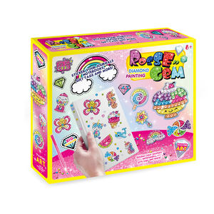 Bambini che imparano il giocattolo educativo arti e mestieri imposta adesivi adesivi con diamanti artigianato fai da te giocattoli creativi in pasta - Product Image 3