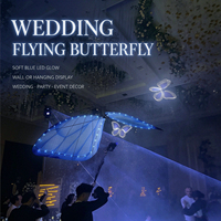 Drone Papillon Bionique Magique pour Mariage, Contrôle à Distance, Effets LED Dynamiques, Dispositif Réaliste pour Cérémonies Nuptiales
