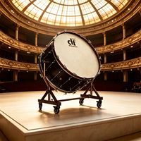 Batterie de percussion professionnelle pour orchester symphonique avec support mobile à roulettes