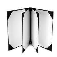 Feuille estampillée pu cuir dur menu couverture dossier livre pour restaurant avec 6 vues