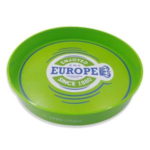 Plateau de service à bière rond vintage en plastique de 14 pouces pour bar - Product Image 3