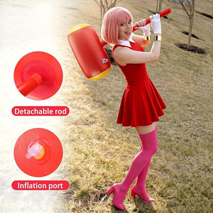 4 pièces d'accessoires de cosplay d'Halloween, comprenant un marteau gonflable, des bracelets manchette et une pompe à air pour Halloween - Product Image 6