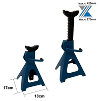 Lot de 2 crics de levage réglables en hauteur, capacité 2 tonnes, support de sécurité pour la réparation de véhicules
