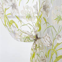 Innermor – rideaux transparents floraux 3D brûlés pour fenêtre de salon