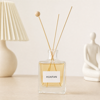 Bouteille diffuseur de parfum carrée vide en verre 80ml 100ml 200ml, emballage personnalisé avec logo
