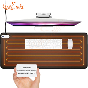 Winter Series Computer Accessories Custom Warm Leather Desk <strong>Pad</strong> Mat Set <strong>Heated</strong> <strong>Mouse</strong> <strong>Pad</strong> for Warm Office Writing Desk - Product Image 2