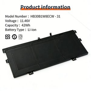 แบตเตอรี่แล็ปท็อป42Wh HB30B1W8ECW-31 11.46V สำหรับ Huawei MateBook X 2020 I5 <span class=keywords><strong>I7</strong></span> 10th EUL-W19 EUL-W19P แบตเตอรี่โน๊ตบุ๊ค - Product Image 2