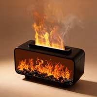 Diffuseur d'aromathérapie à flamme LED, humidificateur, diffuseur de parfum, 7 couleurs, flamme simulée, purificateur d'air de bureau, décoration d'intérieur, cadeau