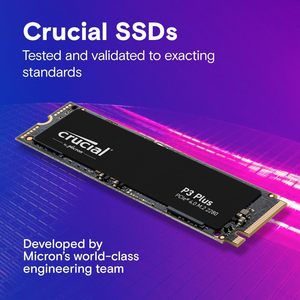 Crucial P3 Plus 2TB Interne Nouveau Interface CF SATA 3.0 3D NAND NVMe M.2 SSD 5000MB/s 5400-7200RPM Sans Fil Bureau CT2000P3PSSD8 - Product Image 5