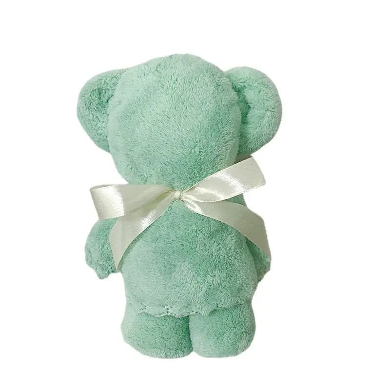 Toalla de microfibra con forma de oso para niños, toalla bonita de regalo de lana de Coral, venta al por mayor