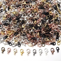 Fermoir mousqueton en alliage électroplaqué pour accessoires de bijoux DIY, pendentifs de collier et anneaux de connexion faits main