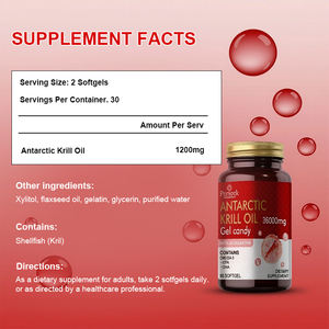 น้ำมันคริลล์บริสุทธิ์พรีเมียม Perseek OEM แอนตาร์กติก 3600 มก. โอเมก้า-3 ซอฟต์เจล 60 เม็ด สำหรับเสริมสร้างภูมิคุ้มกันและจัดการพลังงาน - Product Image 3