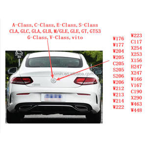 Insignia de <span class=keywords><strong>maletero</strong></span> trasero cromado brillante Negro estrellas emblema ABS tamaño Original W204 W205 W213 W253 W463 para todos los modelos de <span class=keywords><strong>Mercedes</strong></span>-Benz - Product Image 2