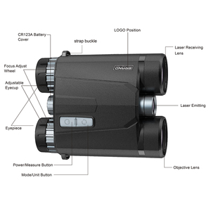 2025 Nuevo rango de hasta 2500Y Binoculares Telémetro láser Puntero de larga distancia Chasses Lente dual - Product Image 6