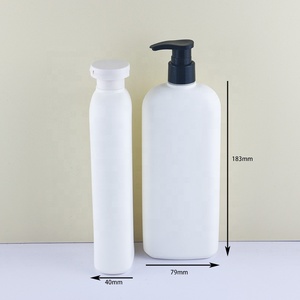2025 400ml HDPE plastique plat pressable crème de lotion pour le corps pour la conception de bouteille de <span class=keywords><strong>vaseline</strong></span> Flip Top Cap pompe emballage bon marché - Product Image 3