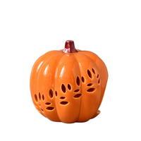 Support de bougie en céramique en forme de citrouille, lanterne décorative pour Halloween, décoration d'automne pour la maison, vente en gros