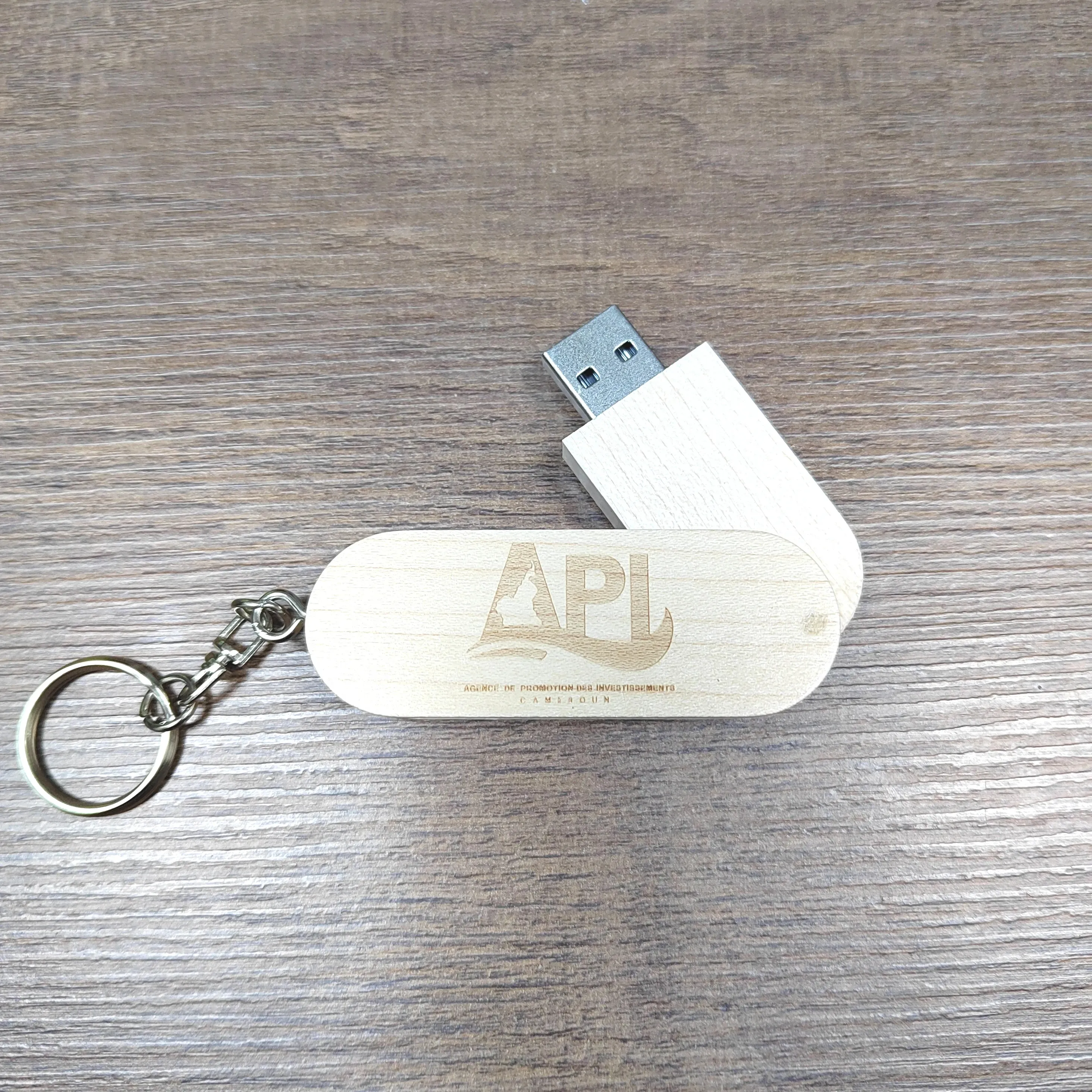 USB 3.0 tongkat kayu ukiran Logo kustom, Flash Drive Usb 4GB 8GB 16GB 2.0 kotak kayu Pen Drive 32GB 64GB 128GB