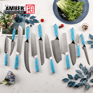 Best <strong>Brisket</strong> High Quality 67 Layers Damascus Steel 10 Inch Japanese Meat Slicer Kitchen Knife with Turquoise Handle - Product Image 6