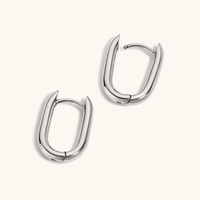 Hypoallergénique en forme de U or boucles d'oreilles cercle carré boucles d'oreilles pour femmes Huggie boucles d'oreilles bijoux De mode Joyeria De Moda