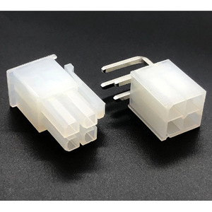 Pcb Connector 4 <b>Pin</b> 4.2mm Male And Female Terminal For Automotive Motorcycle Use White Plastic Ip20 - Product Image 1