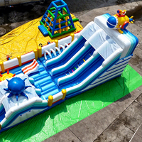 Aire de jeux gonflable géante Château sautant avec avion Thème astronaute Jeux de parc d'attractions gonflables en vente
