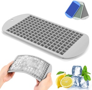 Bac à glaçons mini en silicone empilable, 160 petits glaçons de 3/8 pouce, machine à glaçons pilés à libération rapide pour bouteilles et aliments pour bébés, sans BPA - Product Image 1