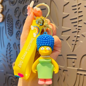 Porte-clés <span class=keywords><strong>figurines</strong></span> de la famille Simpson, sacs de couple, accessoires suspendus, porte-clés de voiture créatifs en gros - Product Image 6