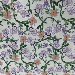 Happpeak – tissu Floral 100% coton, impression numérique personnalisée, haute qualité