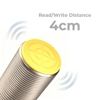 Lector RFID Integrado Industrial FineJoin D1646T 13,56MHz ISO15693 Antena Metálica PoE Modbus TCP IP para MES