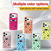 Étui de téléphone en cuir PU à motif de points abstraits pour iPhone 17 Pro, coque de protection épaissie résistante à l'usure avec pare-chocs pour objectif