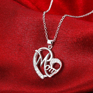 Collar con colgante de letra de amor <span class=keywords><strong>para</strong></span> el día de la madre, colgante de diamantes, joyería, el mejor regalo <span class=keywords><strong>para</strong></span> la madre - Product Image 2