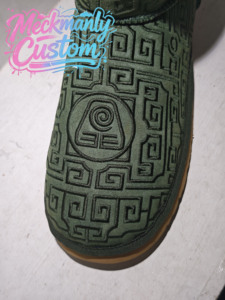 Botas de Nieve Verdes Personalizadas Meckmanly con Bordado Chibi, Forro de Felpa, Cálidas para Invierno, Unisex, Suela de Goma - Product Image 6