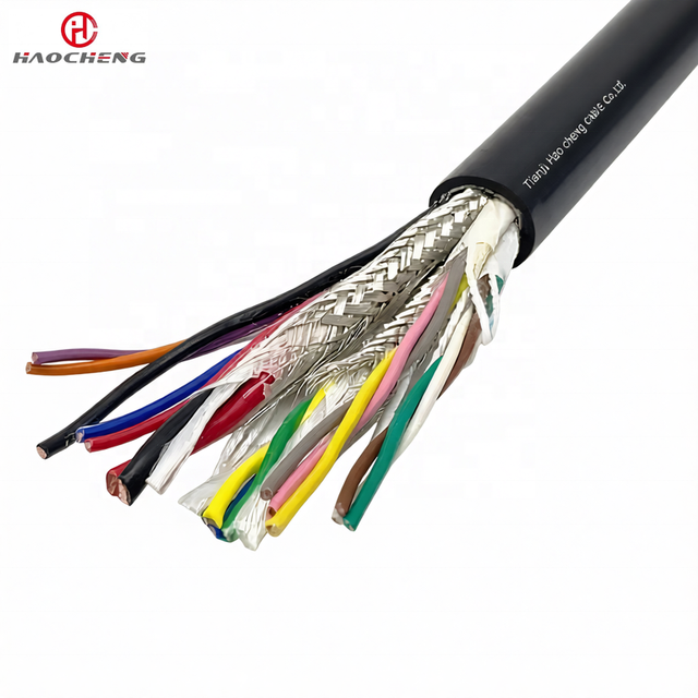 TPE Insulation Shielded Torsion Resistant Robot Cable Oil Resistant PUR Sheath Industrial Robot Highly Flexible Cable