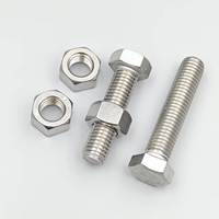 MALAXY - Tornillo Hexagonal de Acero Inoxidable 316 304 de Alta Calidad, DIN933 Rosca Completa, DIN931 Rosca Parcial, con Tuerca Hexagonal DIN934, Tornillo Antioxidante