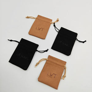 Pochette cadeau en velours recyclable avec cordon de serrage, impression sérigraphique personnalisée INFFY, sac en microfibre de haute qualité, 30x40cm - Product Image 1