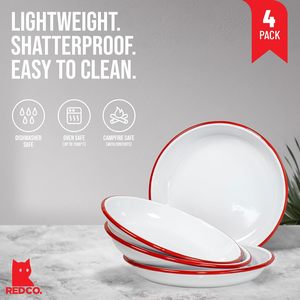 Plato esmaltado de Metal desechable de lujo, <span class=keywords><strong>Pizza</strong></span> ecológico para plato de comida, bandeja para servir aperitivos, ensaladas, contenedores de frutas para la escuela - Product Image 4
