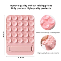 Support de téléphone à ventouse en silicone avec logo personnalisé, 25 ventouses, support détachable, poignée adhésive pour téléphone, mains libres pour selfies et vidéos