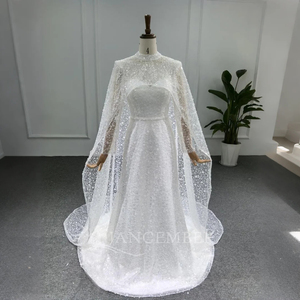 Exquisita Tela de Encaje con Lentejuelas Brillantes para Vestidos de Novia y de Noche Elegantes Lsbh19 - Product Image 4