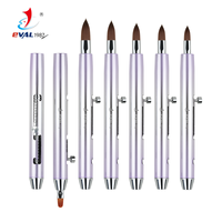 Nouvel arrivage Pinceaux à ongles rétractables à double tête Brosse à ongles multifonctionnelle avec logo personnalisé Brosse à ongles design interchangeable