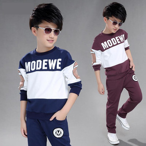Ropa Infantil Personalizada al por Mayor, Trajes Casuales de Otoño para Niños, Ropa para Niños, Sudadera de Manga Larga con Estampado, Conjunto de Dos Piezas - Product Image 3