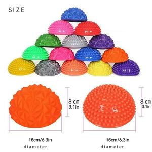 Bola semicircular de masaje Premium, terapia muscular de pie de tejido profundo, bote inflable de PVC para masaje de pies, bola Durian de media punta - Product Image 5