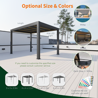 Pergola extérieure moderne de luxe SINGO, écologique, en aluminium, avec toit à lames orientables, imperméable, pour jardins et balcons