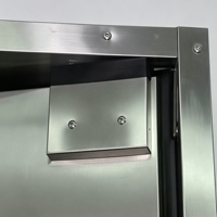 Porte battante automatique en acier inoxydable, étanche, pour restaurant, porte à battants pour poulailler