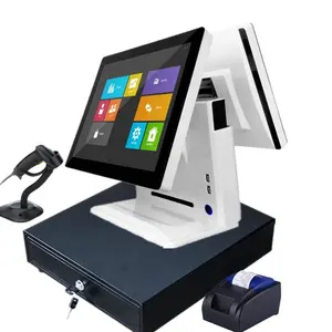 Colore bianco o nero 17 pollici all-in-one POS 12 "15" 17 "Pos Terminal/Pos System/ Epos All In One Touch Screen Terminal
