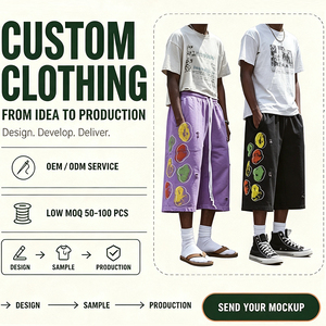 Shorts personnalisés en gros, effet vieilli, en molleton de coton de haute qualité, délavé à l'acide, style streetwear, pantalon court trois-quarts, short de survêtement - Product Image 1