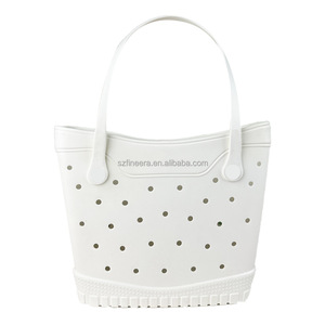 Sac de plage EVA en gros, fourre-tout en caoutchouc imperméable avec trous, logo personnalisé, grande capacité, sac de piscine/bateau, directement de l'usine - Product Image 5